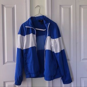 Blue stripe windbreaker